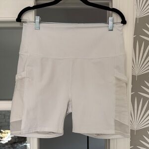 Fabletics Women's White Bike Shorts